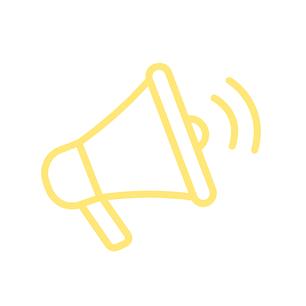 Das Icon soll ein Megaphone darstellen, welches aktuelle News verkündet.