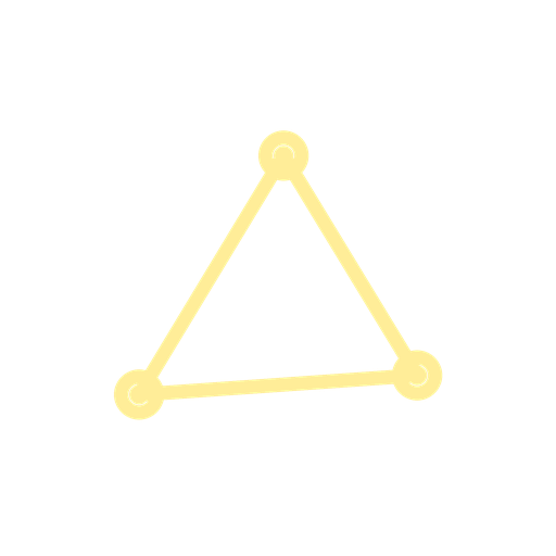 Das Icon besteht aus einem Dreieck mit kreisen um die Winkel, welches Projekte Darstellen soll..